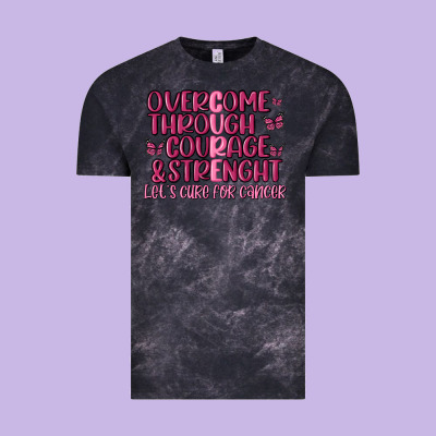 Overcome Through Courage Strength  Malia Vintage Tee Designed By Maliassmallbusiness