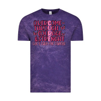 Cloud Purple overcome through courage strength  malia Vintage Tee - MaliasSmallBusiness