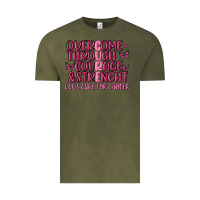 Vintage Olive overcome through courage strength  malia Vintage Tee - MaliasSmallBusiness