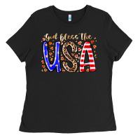 Black god bless the usa Ladies Tee - RacoonDesign