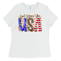 White god bless the usa Ladies Tee - RacoonDesign