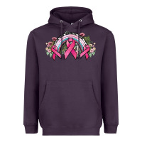 Plum Cancer ribbon rainbow Cancer Awareness Heavyweight Hoodie - HowdyJamesFarm