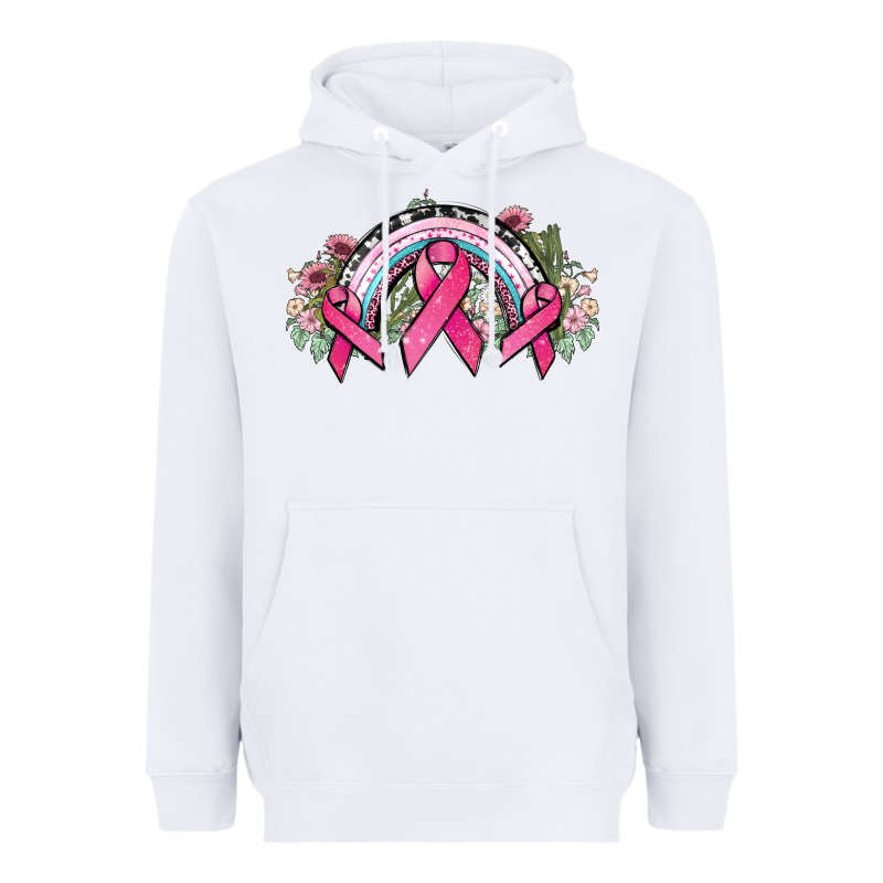 Cancer Ribbon Rainbow Cancer Awareness Heavyweight Hoodie by HowdyJamesFarm | Teevron