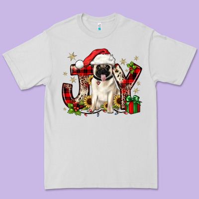 Christmas Joy Pug Premium Tee Designed By Jahusdesignshop