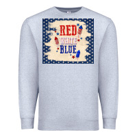 Heather Grey red white blue Premium Sweatshirt - TumblerDesignByShophia