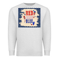 Oatmeal Heather red white blue Premium Sweatshirt - TumblerDesignByShophia