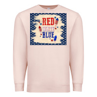 Pale Pink red white blue Premium Sweatshirt - TumblerDesignByShophia