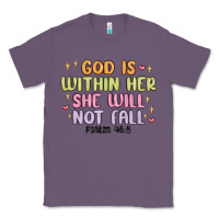 Lavender god is within her she will not fall Classic Tee - MaliasSmallBusiness