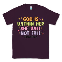 Plum god is within her she will not fall Classic Tee - MaliasSmallBusiness