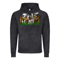 Vintage Black Western Holstein Cow And Baby Cow Mom Vintage Hoodie - LillyAllenDesigns