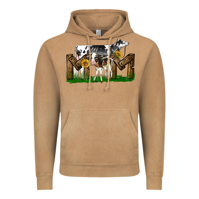 Western Holstein Cow And Baby Cow Mom Vintage Hoodie by LillyAllenDesigns | Teevron