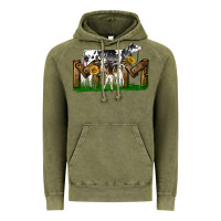 Vintage Olive Western Holstein Cow And Baby Cow Mom Vintage Hoodie - LillyAllenDesigns