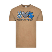 Vintage Coffee peace love autism Vintage Tee - MaliasSmallBusiness