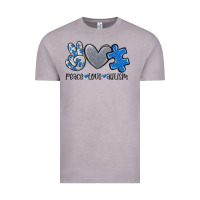 Vintage Zinc peace love autism Vintage Tee - MaliasSmallBusiness