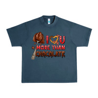 Midnight Navy i love you more than chocolate Urban Heavy Tee - AdoDesignShop