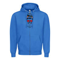 True Royal Glitter American Flag Patterned American Mom Skull Zipper Hoodie - Bettercallsaul