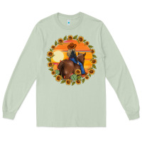 Matcha cowgirl sunflower Long Sleeve Tee - MaliasSmallBusiness