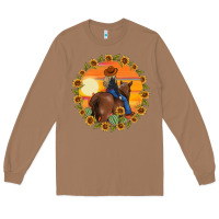 Toasted Coconut cowgirl sunflower Long Sleeve Tee - MaliasSmallBusiness
