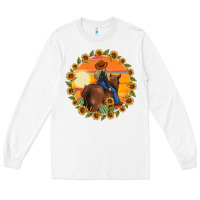 White cowgirl sunflower Long Sleeve Tee - MaliasSmallBusiness