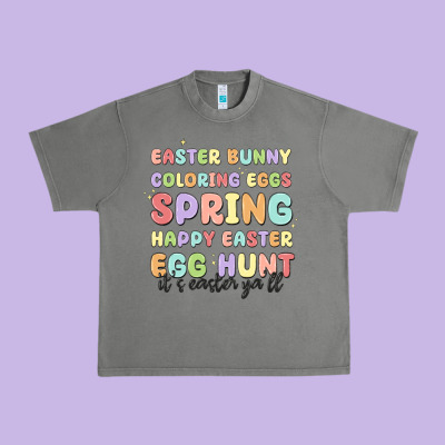 Easter Bunny Spring Urban Heavy Tee Designed By Maliassmallbusiness