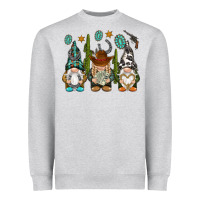Heather Grey western gnomies Heavyweight Sweatshirt - NancyCooperArtShop