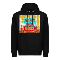 Black wifey mama boss Premium Hoodie - TumblerDesignByShophia