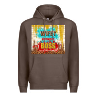 Coffee wifey mama boss Premium Hoodie - TumblerDesignByShophia