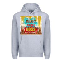 Heather Grey wifey mama boss Premium Hoodie - TumblerDesignByShophia