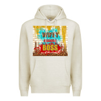 Oatmeal Heather wifey mama boss Premium Hoodie - TumblerDesignByShophia