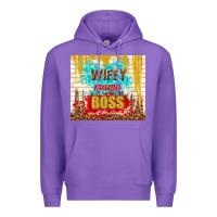 Purple wifey mama boss Premium Hoodie - TumblerDesignByShophia