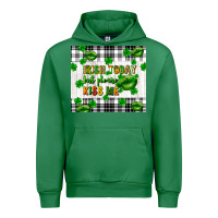 Emerald Irish today but please kiss me st. patricks day Urban Hoodie - FaDigitalArtStudio