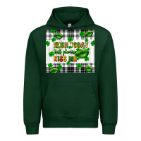 Forest Green Irish today but please kiss me st. patricks day Urban Hoodie - FaDigitalArtStudio