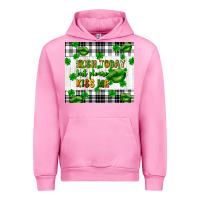 Fuchsia Pink Irish today but please kiss me st. patricks day Urban Hoodie - FaDigitalArtStudio