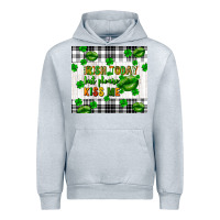 Heather Grey Irish today but please kiss me st. patricks day Urban Hoodie - FaDigitalArtStudio