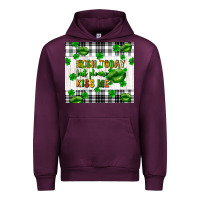 Mauve Wine Irish today but please kiss me st. patricks day Urban Hoodie - FaDigitalArtStudio