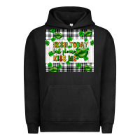 Pigment Black Irish today but please kiss me st. patricks day Urban Hoodie - FaDigitalArtStudio