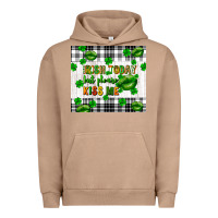 Pigment Burro Irish today but please kiss me st. patricks day Urban Hoodie - FaDigitalArtStudio