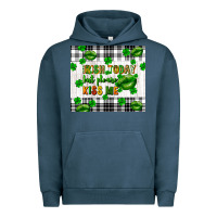 Pigment Midnight Navy Irish today but please kiss me st. patricks day Urban Hoodie - FaDigitalArtStudio