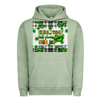 Pigment Oil Green Irish today but please kiss me st. patricks day Urban Hoodie - FaDigitalArtStudio
