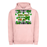 Pigment Salmon Irish today but please kiss me st. patricks day Urban Hoodie - FaDigitalArtStudio