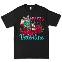 Black my cat is my valentine Premium Tee - AdoDesignShop