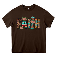 Chocolate Brown faith Heavy Core Tee - RacoonDesign