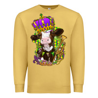 Antique Gold Mardi Gras Cow Premium Sweatshirt - HowdyJamesFarm