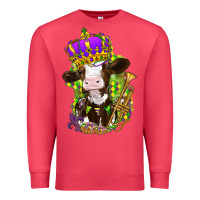 Cardinal Mardi Gras Cow Premium Sweatshirt - HowdyJamesFarm