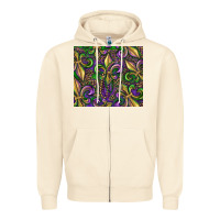Sandshell mardi gras fleur de lis Zipper Hoodie - RanaPortraitStore