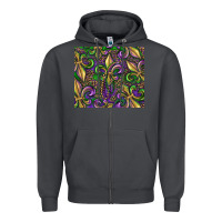 Smoke mardi gras fleur de lis Zipper Hoodie - RanaPortraitStore
