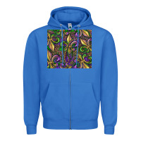 True Royal mardi gras fleur de lis Zipper Hoodie - RanaPortraitStore