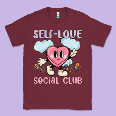 Self Love Social Club Classic Tee Designed By Maliassmallbusiness