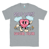 Heather Grey self love social club Classic Tee - MaliasSmallBusiness