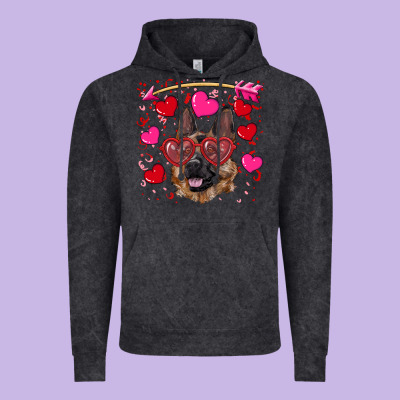 Valentine's German Shepherd Vintage Hoodie Designed By Ranaportraitstore